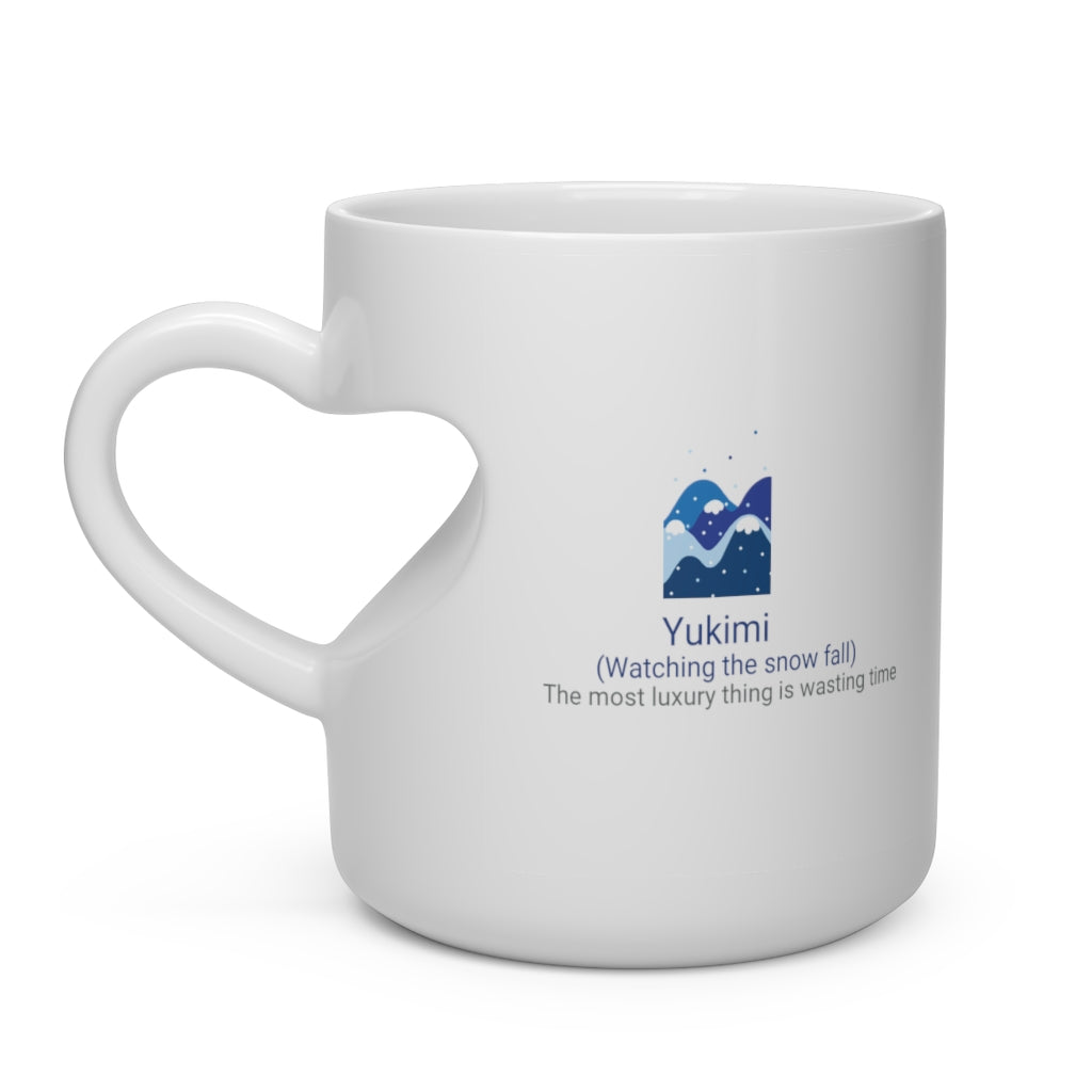 Yukimi(Watching the snowfall) - Heart Shape Mug