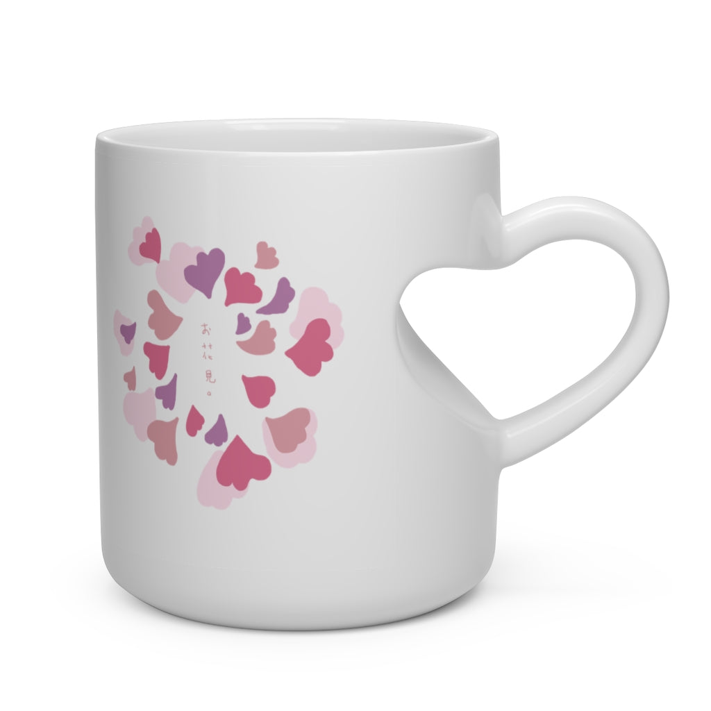 Ohanami(Waiting for blossoms) - Heart Shape Mug